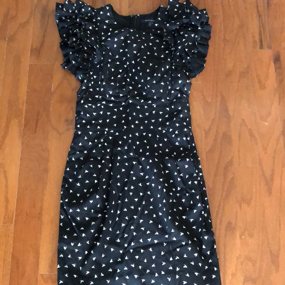 French connection dress with frilly sleeves